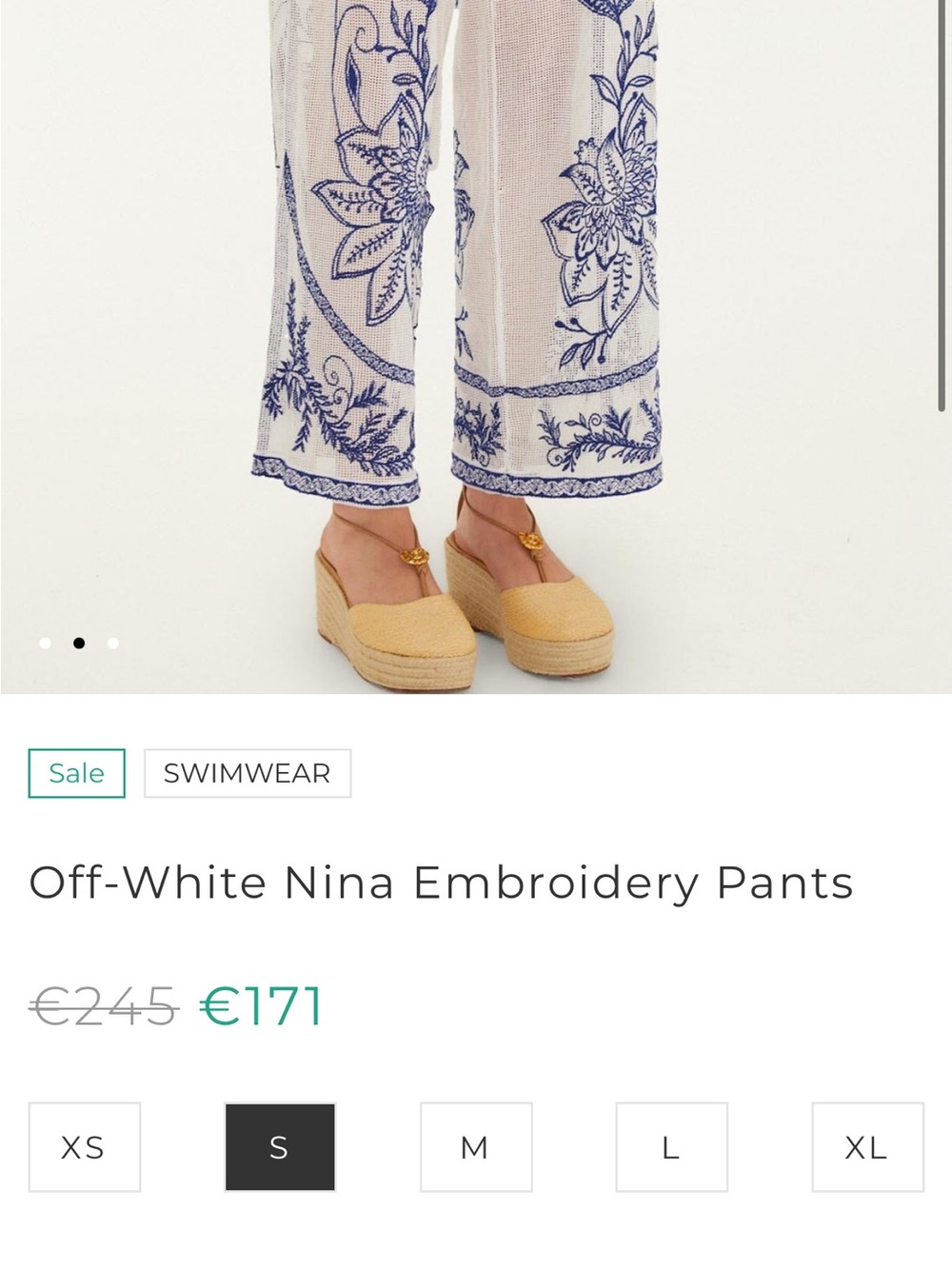 Farm Rio: Off-White Nina Embroidery Pants - Picture 6 of 8